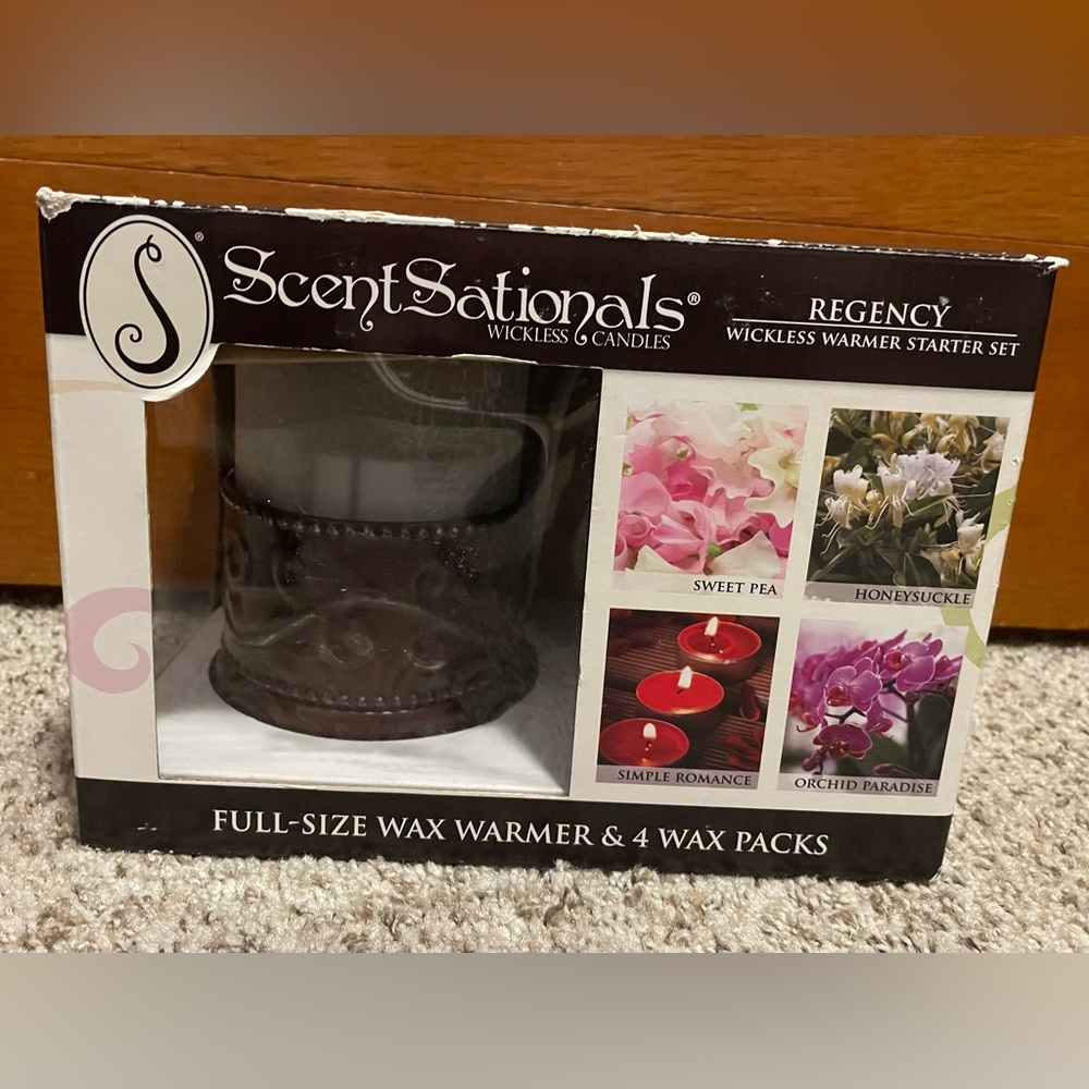 Scent Sationals Regency Full Size Wax Warmer Starter Set New In Box